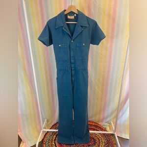 Big Bud Press Heritage short sleeve jumpsuit Lagoon Size S